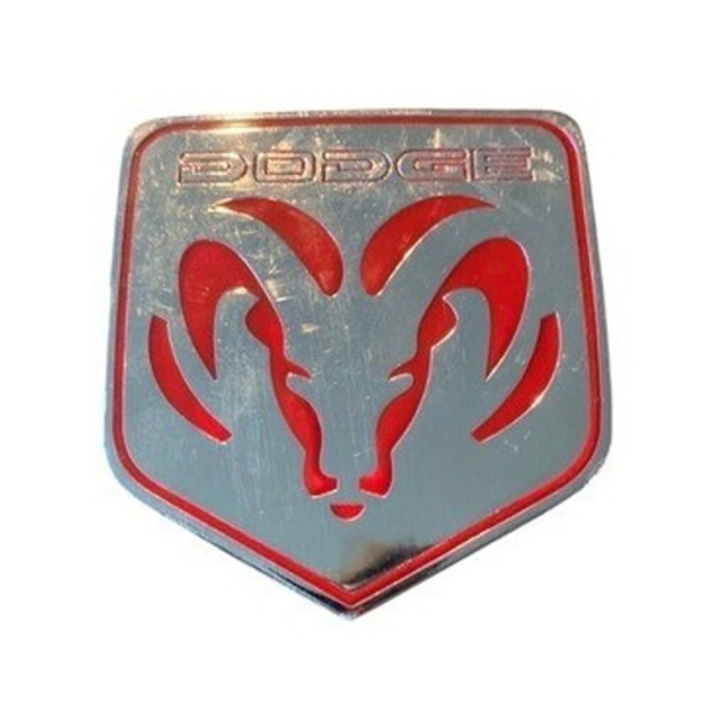 Vintage 1999 Dodge Ram Emblem Hitchbuds Red Chrome Logo Truck Automobilia 4x4